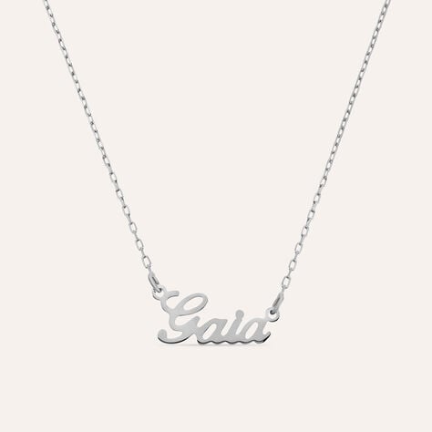 Collana Gaia Gold Names Oro Bianco - Collane Unisex | Stroili