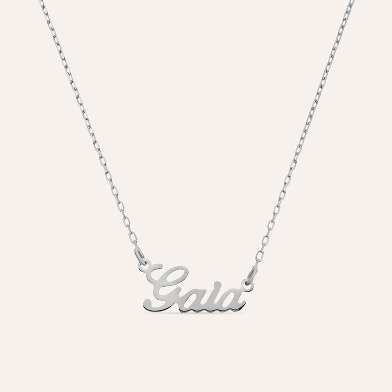 Collana Gaia Gold Names Oro Bianco - Collane Unisex | Stroili