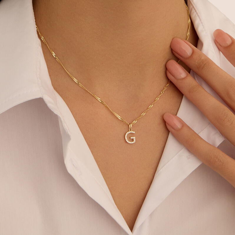 Pendente Poème Oro Giallo Cubic Zirconia - Ciondoli Donna | Stroili