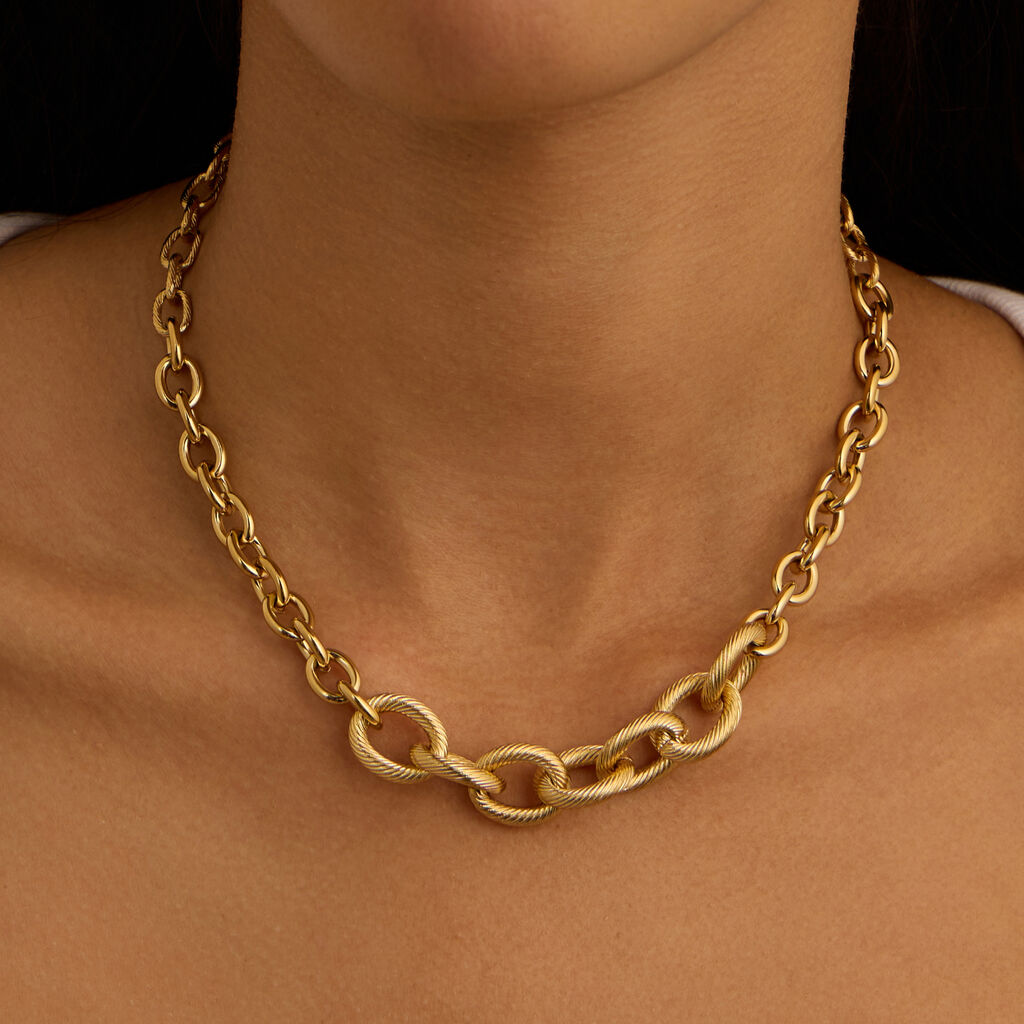 Catena Lady Code Acciaio Dorato - Collane Catena Donna | Stroili