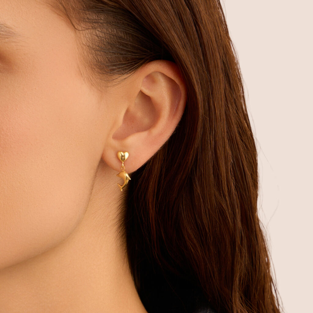 Orecchini Lobo Bon Ton Oro Giallo