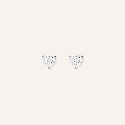 Orecchini Lobo Punto Luce Diamade Oro Bianco Diamante Lab-Grown - Orecchini a Lobo Donna | Stroili