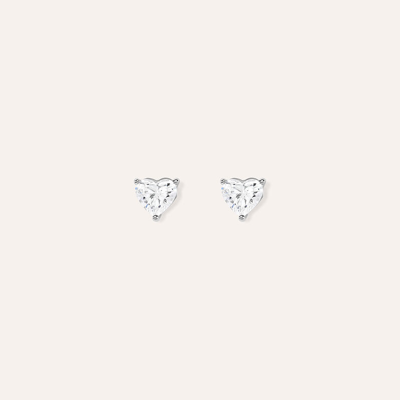 Orecchini Lobo Punto Luce Diamade Oro Bianco Diamante Lab-Grown - Orecchini a Lobo Donna | Stroili