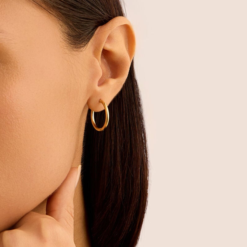 Orecchini A Cerchio Radiance Acciaio Dorato - Orecchini a Cerchio Donna | Stroili