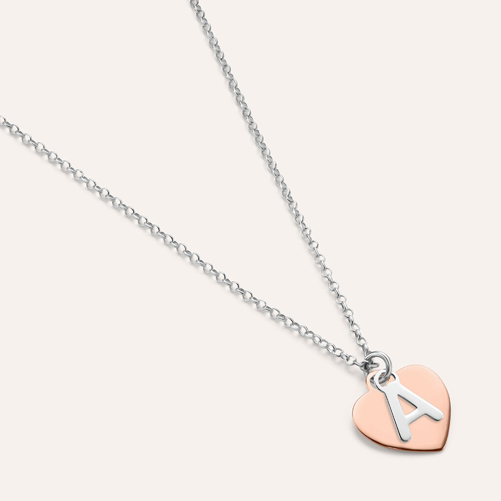 Collana Silver Collection Argento Bicolore Bianco / Rosa