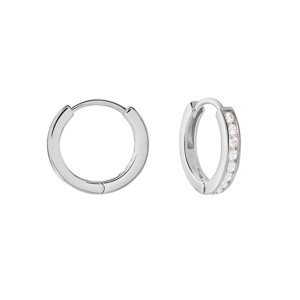 Orecchini A Cerchio Silver Elegance Argento Rodiato Cubic Zirconia - Orecchini a Cerchio Donna | Stroili
