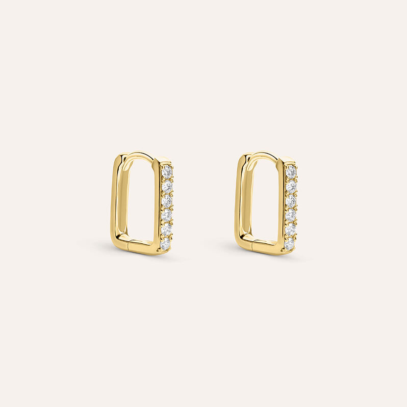 Orecchini A Cerchio Diamade Glam Oro Giallo Diamante Lab-Grown - Orecchini a Cerchio Donna | Stroili