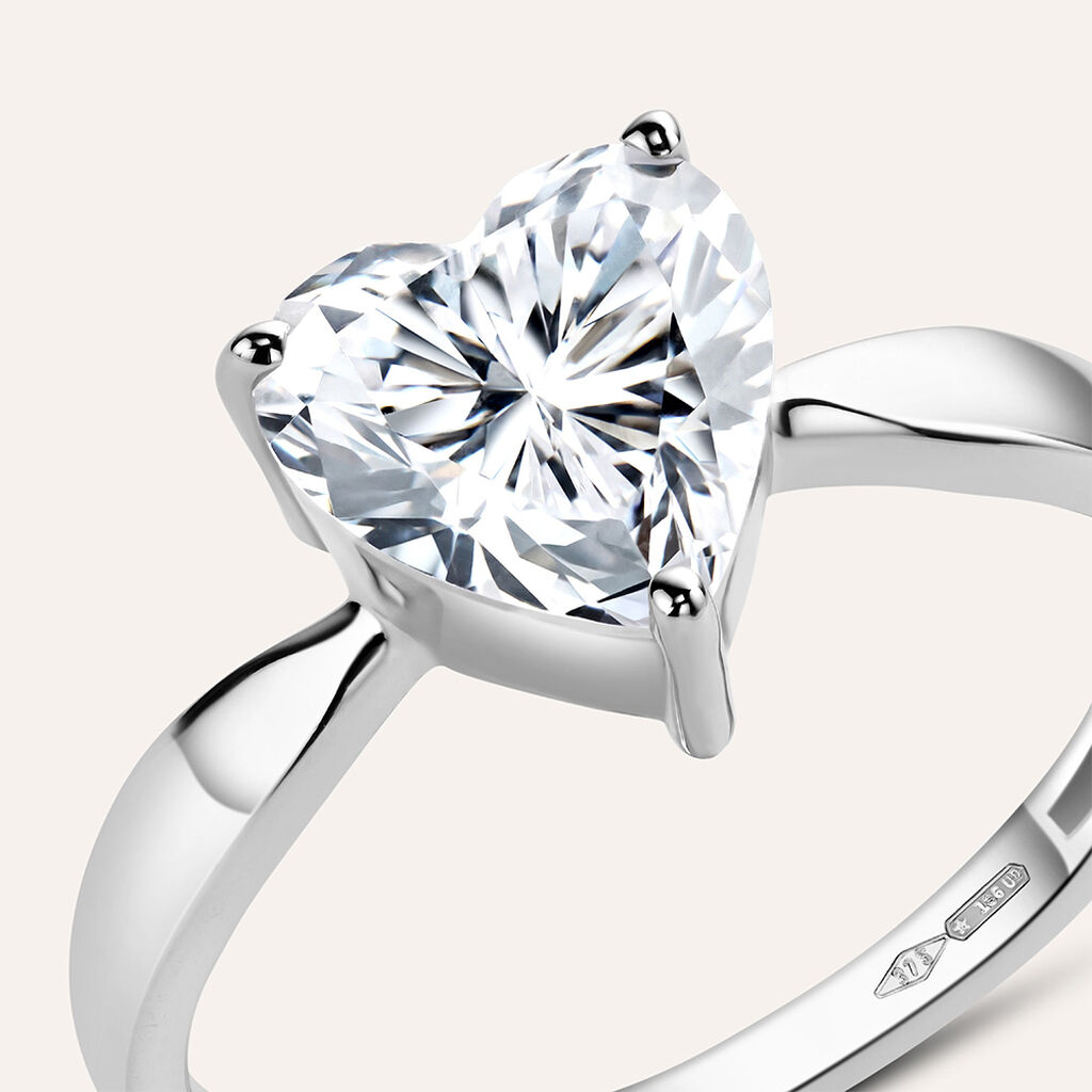 Anello Solitario Claire Oro Bianco Cubic Zirconia - Anelli con Pietre Donna | Stroili