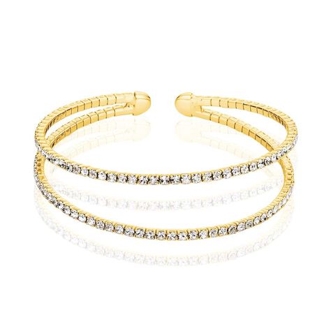 Bangle in metallo dorato e strass - Bracciali Donna | Stroili