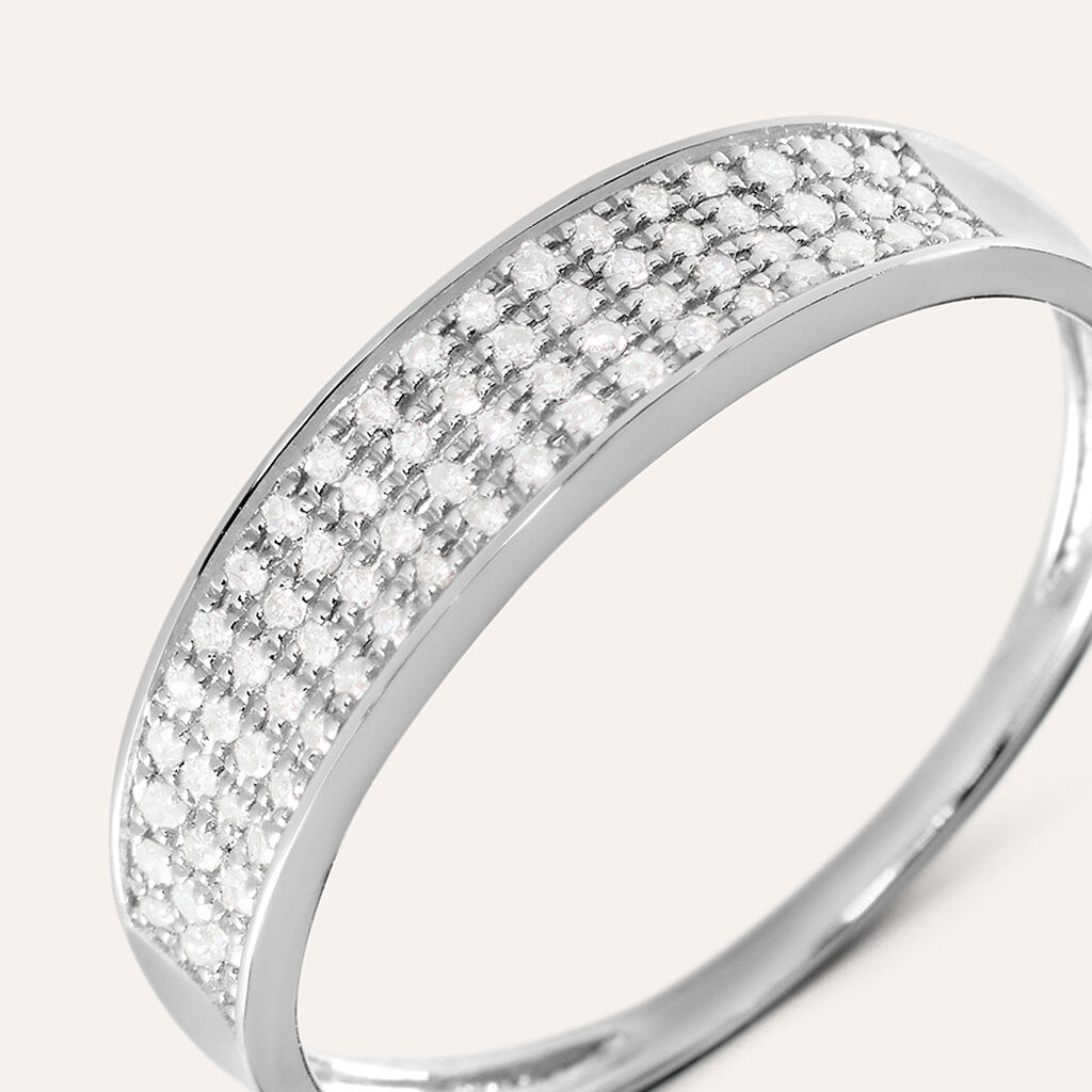 Anello Fascia Sophia Oro Bianco Diamante