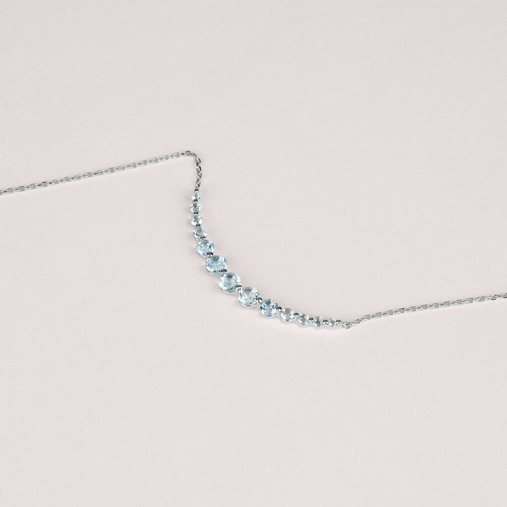 Collana Amélie Oro Bianco Topazio - Collane Donna | Stroili