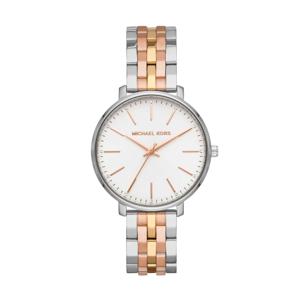 Orologio Michael Kors solo tempo cinturino in acciaio tricolore - Orologi Donna | Stroili