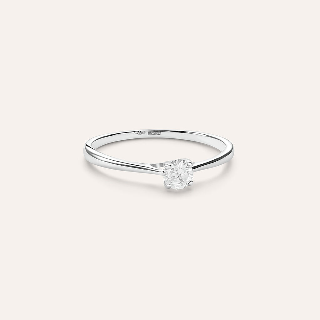 Anello Solitario Diamade Oro Bianco Diamante Lab-Grown - Anelli con Pietre Donna | Stroili