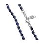 Bracciale Acciaio Lapislazzuli 19+3cm