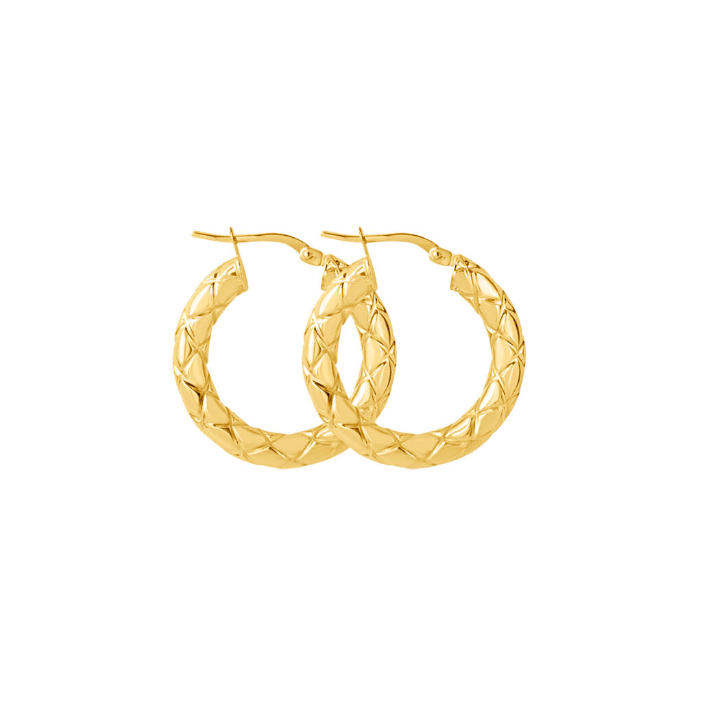 Orecchini A Cerchio Huggie Su Misura In Oro Giallo 14 Carati, Argento - Foto 5