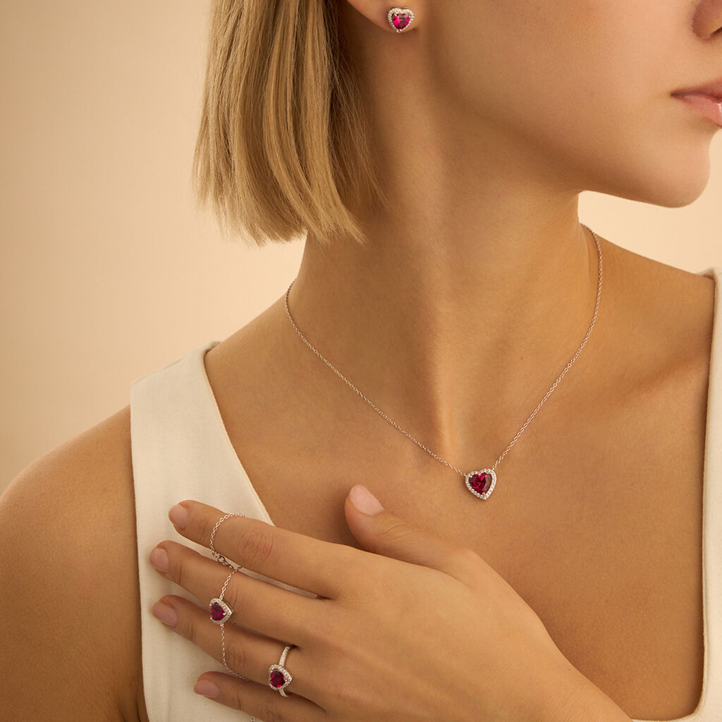 Collana Silver Elegance Argento Rodiato Cubic Zirconia