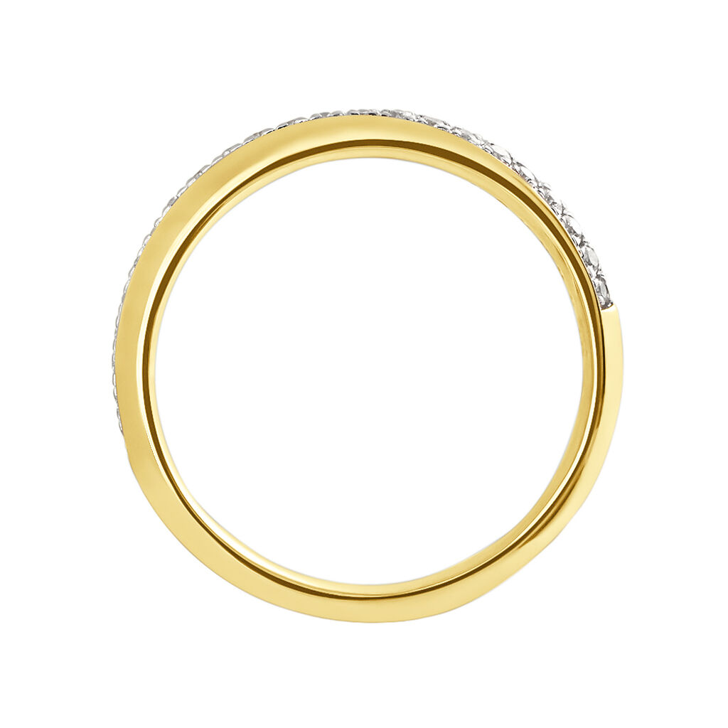 Fede Comoda Semi-eternity 3 mm Oro Giallo Diamante - Anelli con Incisione Donna | Stroili