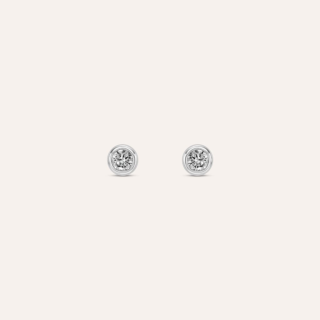 Orecchini Lobo Punto Luce Silver Elegance Argento Rodiato Cubic Zirconia - Orecchini a Lobo Donna | Stroili
