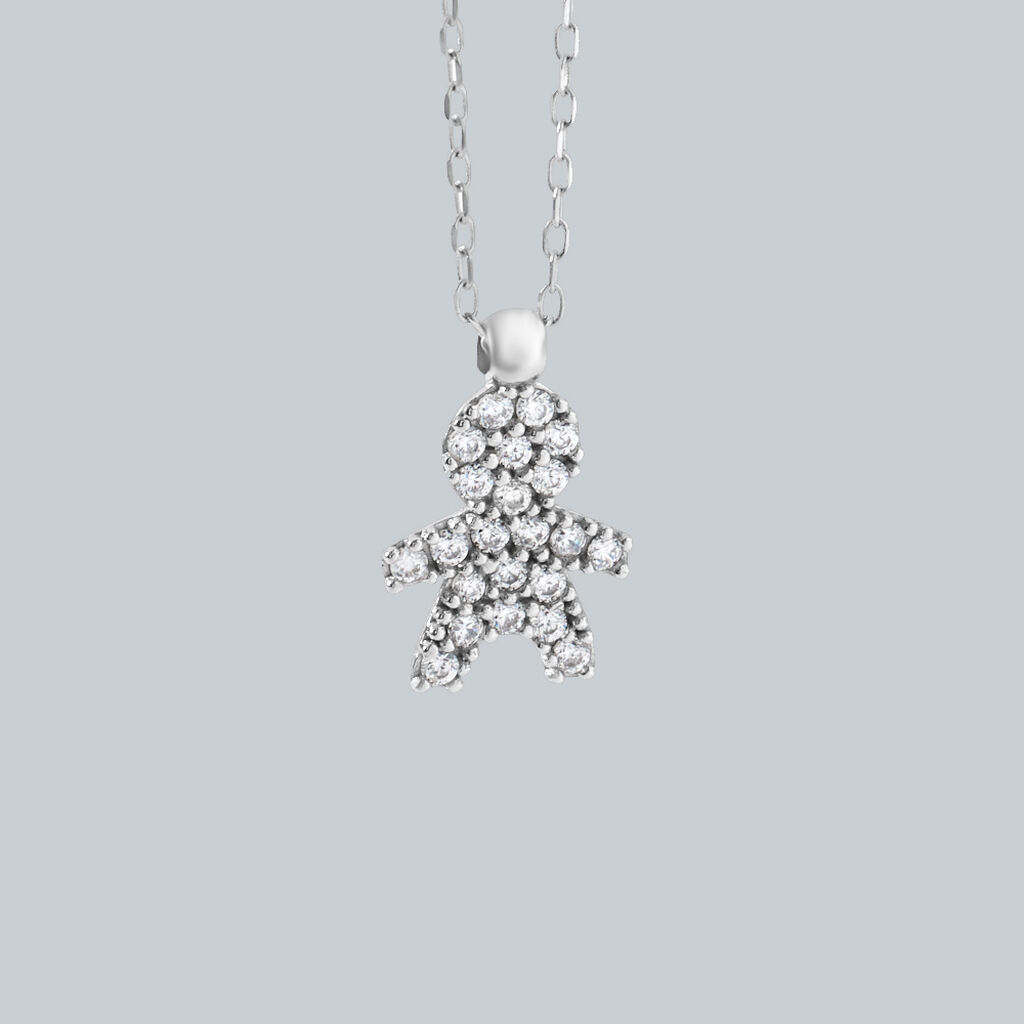 Collana Claire Oro Bianco Cubic Zirconia - Collane Donna | Stroili