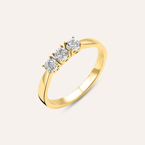 Anello Trilogy Diamotion Oro Giallo Diamante - Anelli con Pietre Donna | Stroili