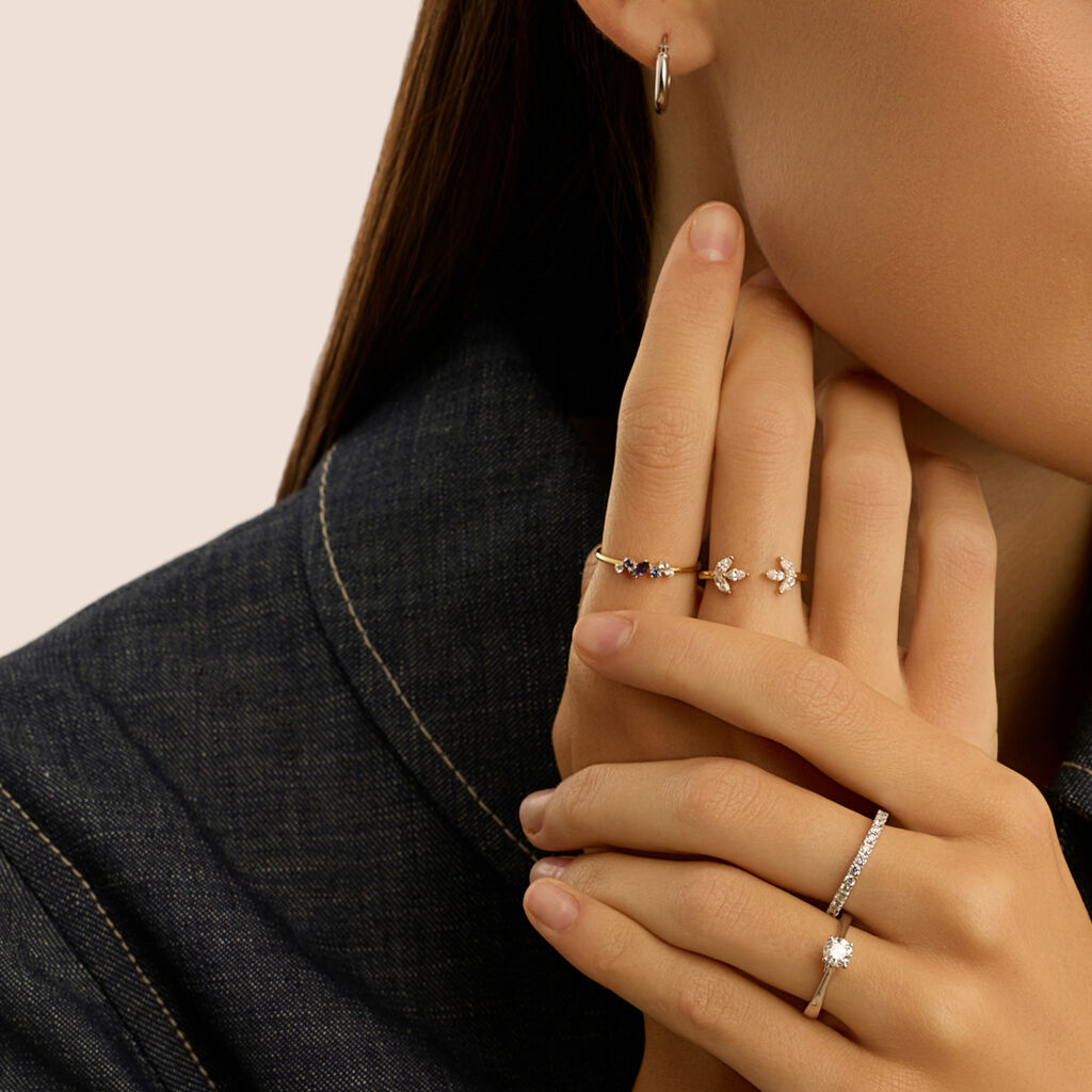 Orecchini A Cerchio Toujours Oro Bianco