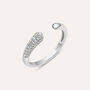 Anello Contrarie Silver Shine Argento Rodiato Cubic Zirconia