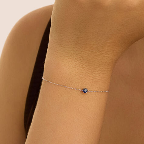 Bracciale Punto Luce Charlotte Oro Bianco Zaffiro - Bracciali Donna | Stroili