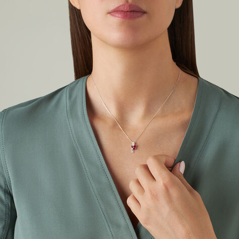 Collana Charlotte Oro Bianco Rubino - Collane Choker Donna | Stroili