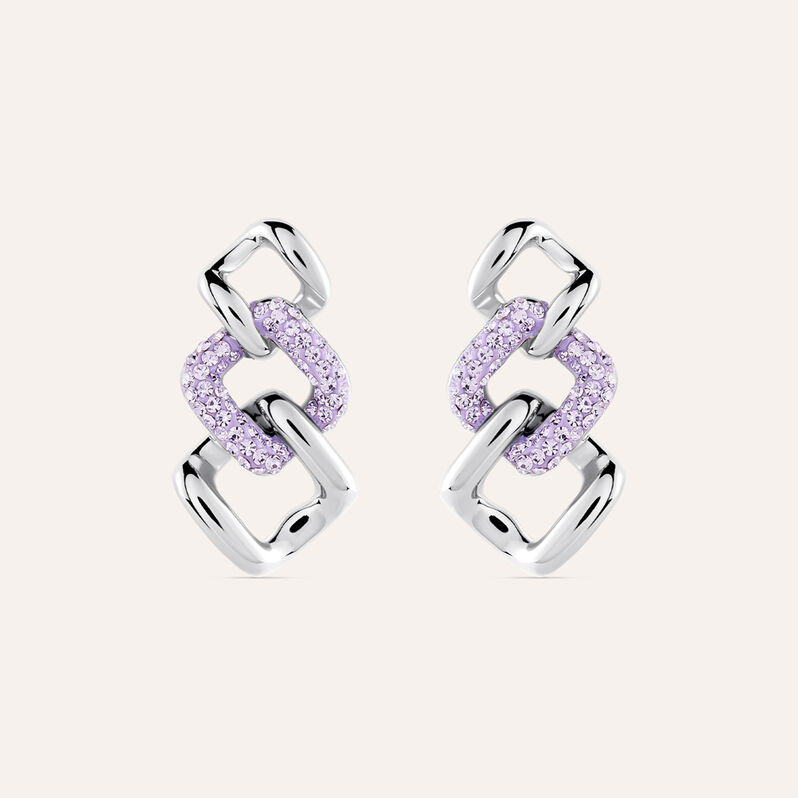 Orecchini Pendenti Aura Acciaio Cristallo - Orecchini Pendenti Donna | Stroili