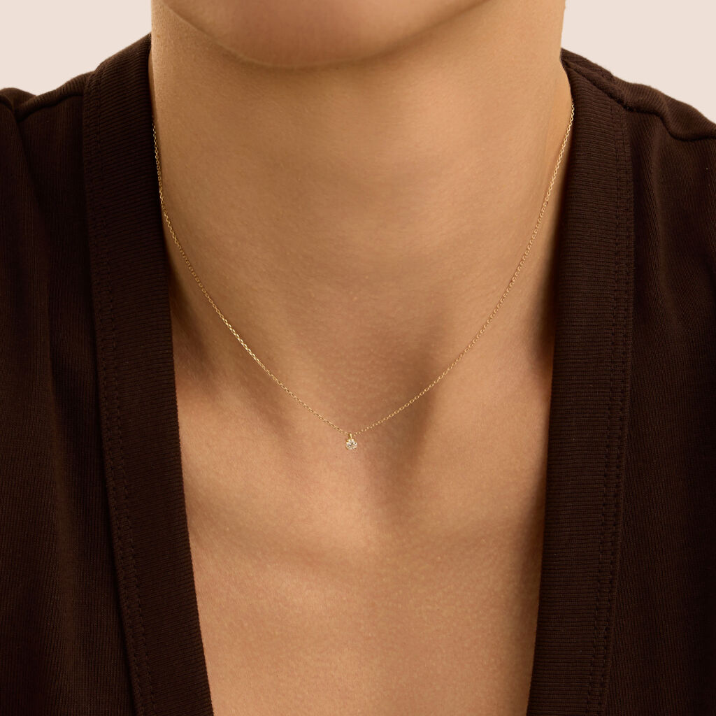 Collana Punto Luce Grace Oro Giallo Diamante