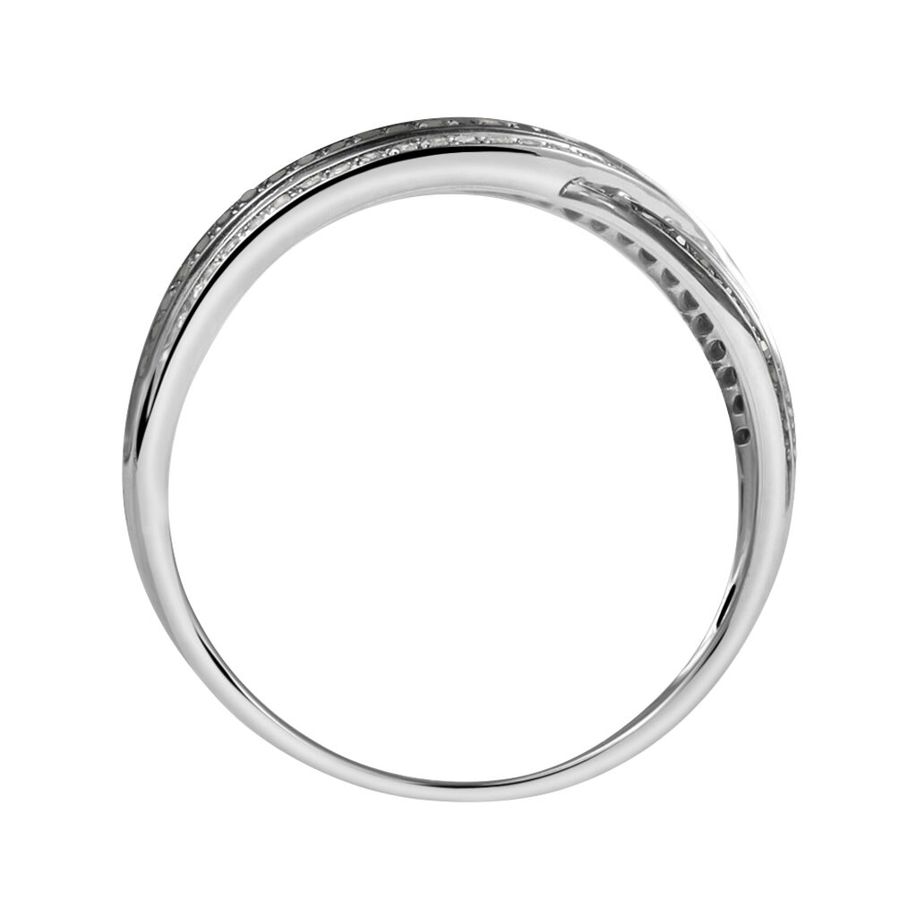 Anello Fascia Sophia Oro Bianco Diamante - Anelli a Fascia Larga Donna | Stroili