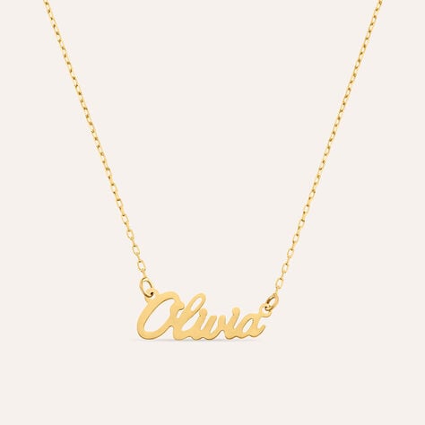 Collana Olivia Gold Names Oro Giallo - Collane Unisex | Stroili