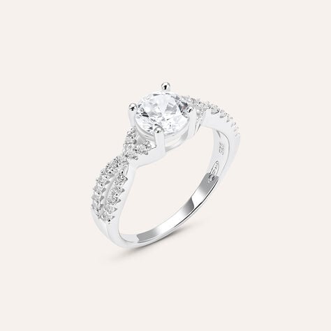Anello Solitario Silver Elegance Argento Rodiato Cubic Zirconia - Anelli con Pietre Donna | Stroili