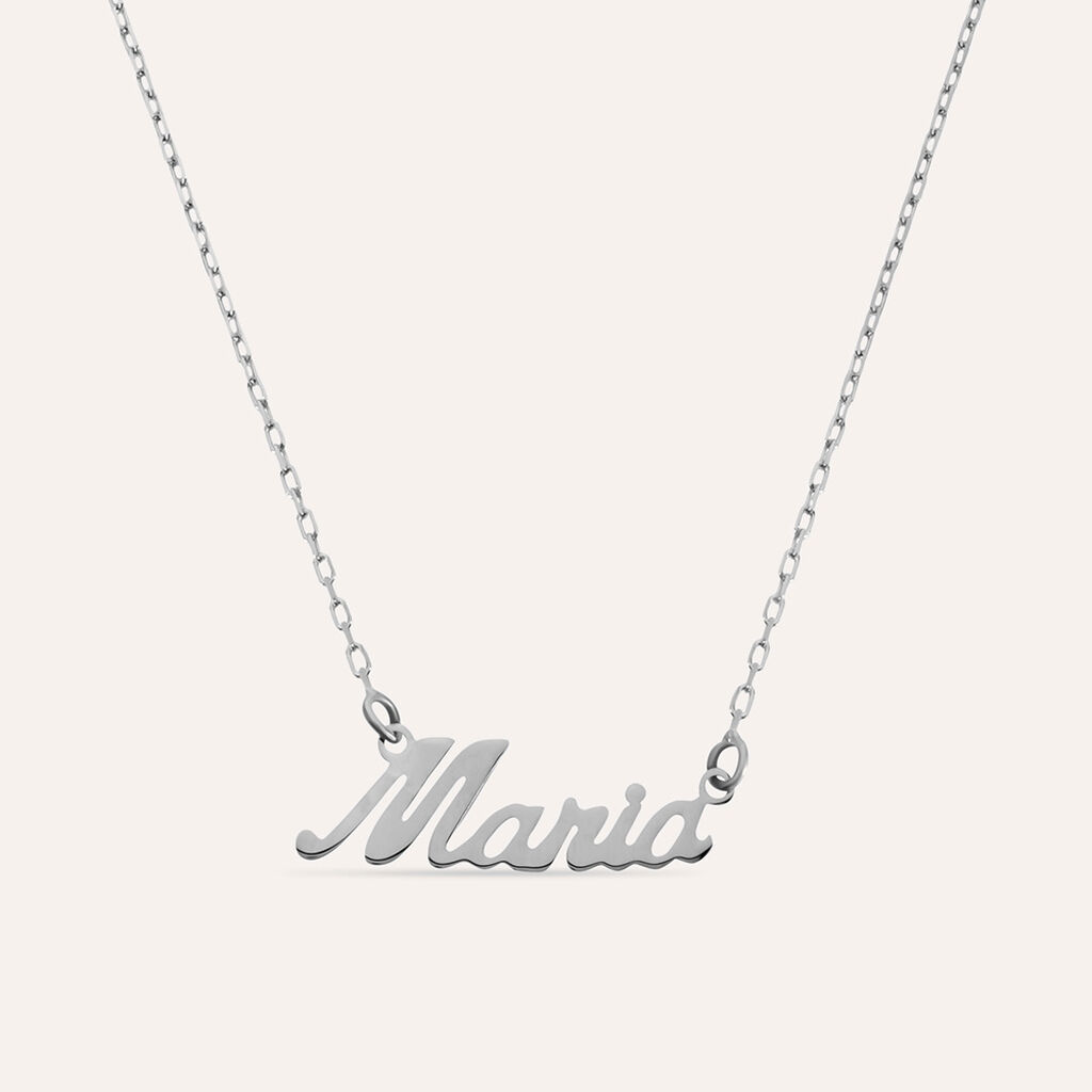 Collana Maria Gold Names Oro Bianco