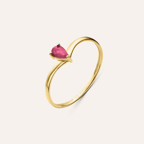 Anello Solitario Charlotte Oro Giallo Rubino - Anelli con Pietre Donna | Stroili