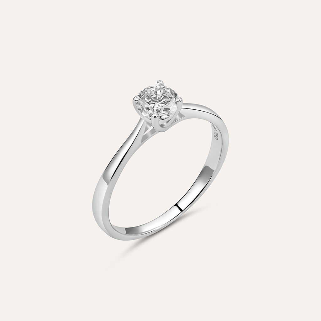Anello Solitario Diamade Oro Bianco Diamante Lab-Grown - Anelli con Pietre Donna | Stroili