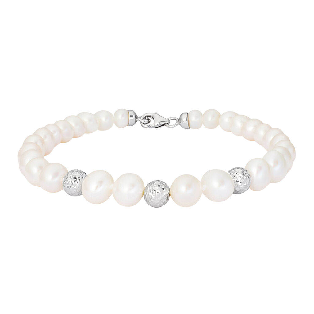 Bracciale Gabrielle Oro Bianco Perla D'Acqua Dolce