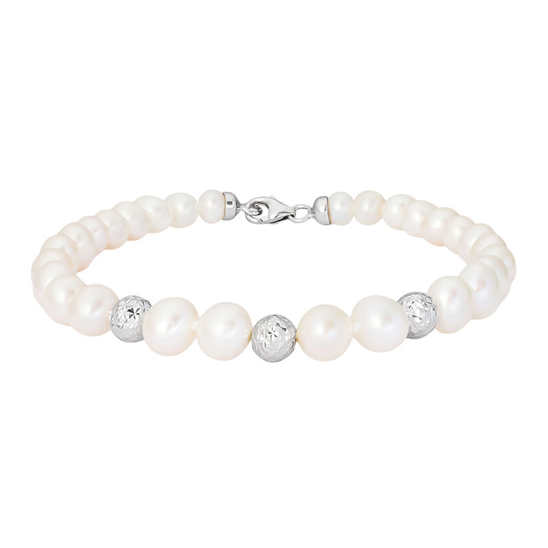 Bracciale Gabrielle Oro Bianco Perla D'Acqua Dolce - Bracciali Donna | Stroili