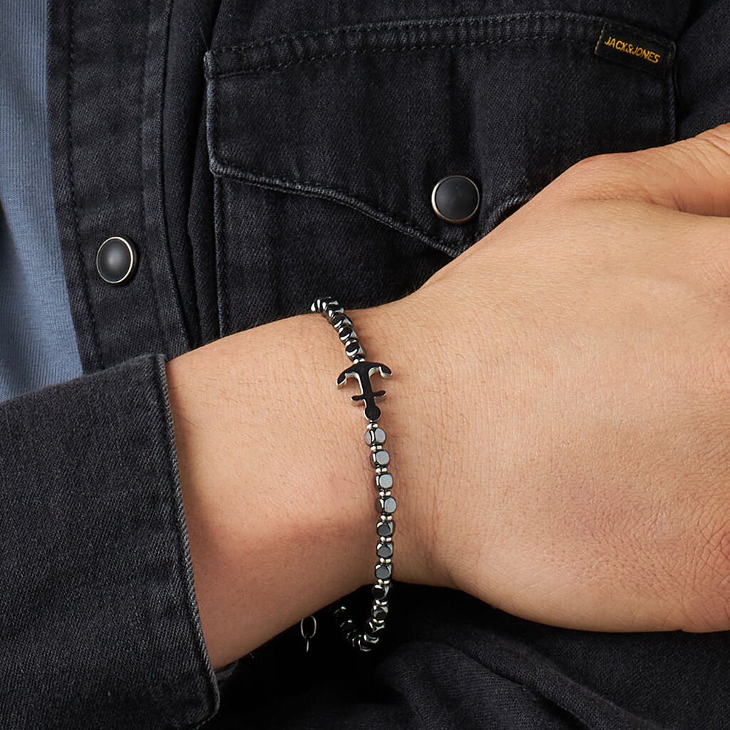 Bracciale Man Code Acciaio Ematite - Bracciali Uomo | Stroili