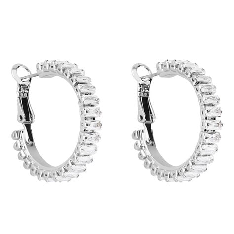 Orecchini A Cerchio Romantic Shine Metallo Cristallo - Orecchini a Cerchio Donna | Stroili