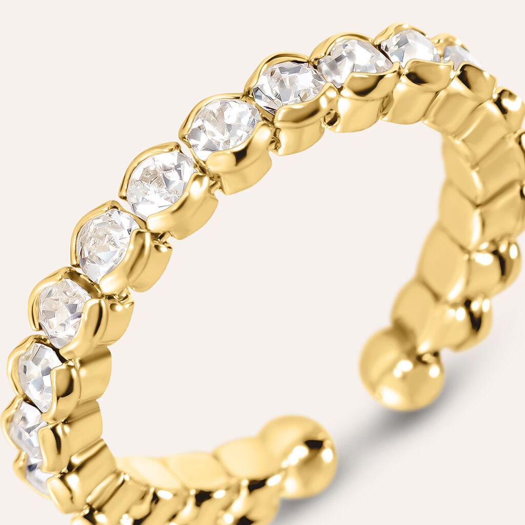 Anello Eternity Romantic Shine Metallo Dorato Cristallo - Anelli Eternity Donna | Stroili