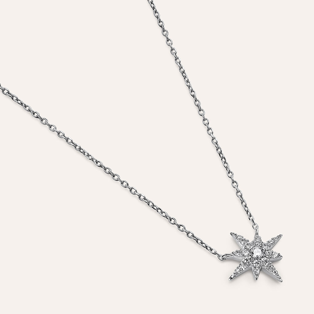 Collana Sophia Oro Bianco Diamante - Collane Donna | Stroili