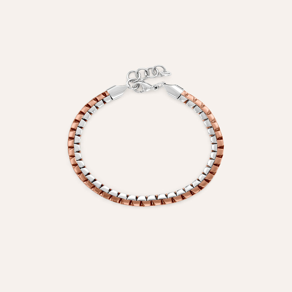 Bracciale Catena Man Code Acciaio Bicolore