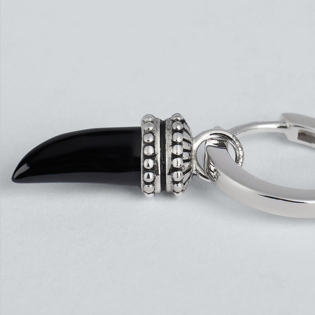 Mono Orecchino A Cerchio Gentleman Argento Rodiato Agata - Mono Orecchino Uomo | Stroili