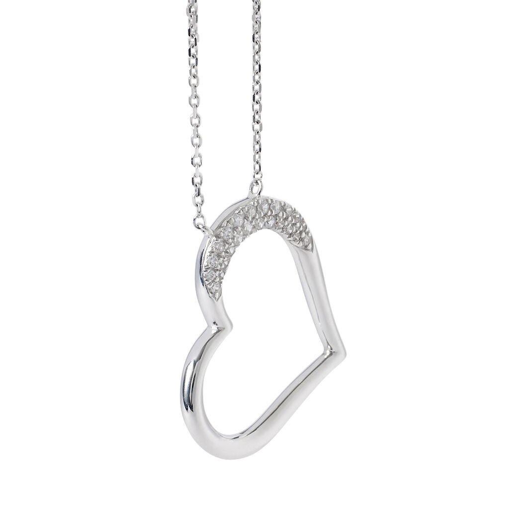 Collana Claire Oro Bianco Cubic Zirconia - Collane Donna | Stroili