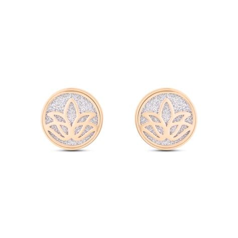 Orecchini a lobo Lady Shine Acciaio Rosato Fiore di loto - Orecchini a Lobo Donna | Stroili