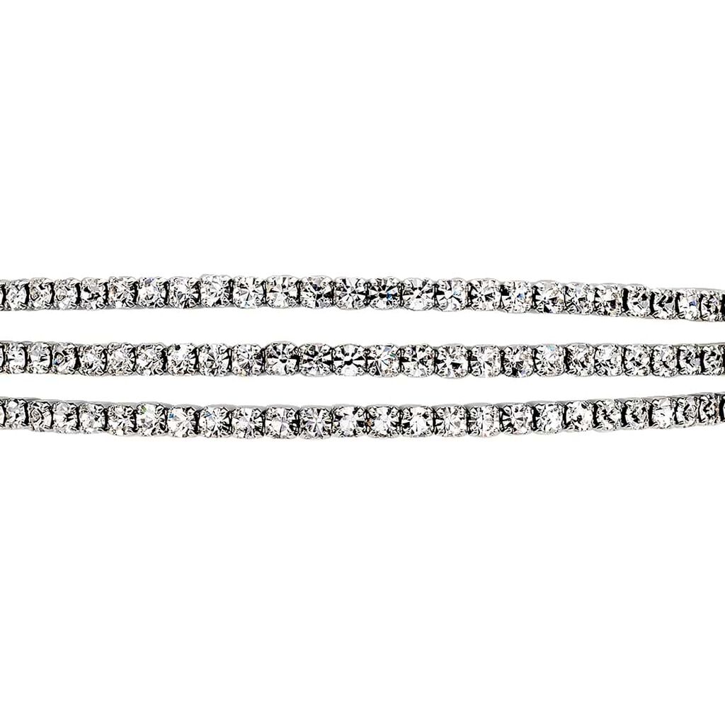 Bangle in metallo rodiato e strass - Bracciali Donna | Stroili