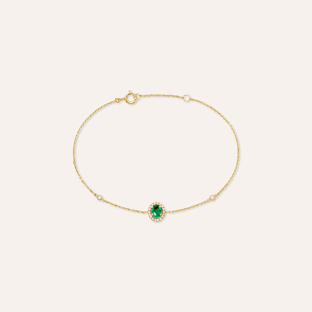 Bracciale Charlotte Oro Giallo Smeraldo Diamante