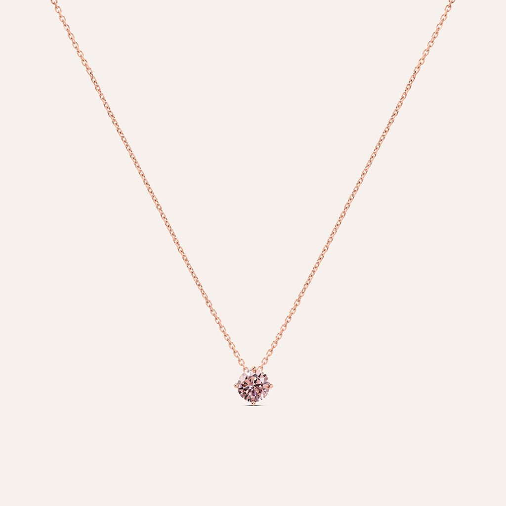 Collana Punto Luce Silver Rainbow Argento Rosato Cubic Zirconia