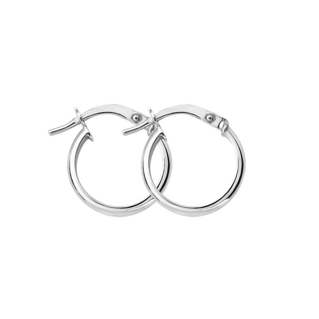 Orecchini A Cerchio Toujours Oro Bianco - Orecchini a Cerchio Donna | Stroili